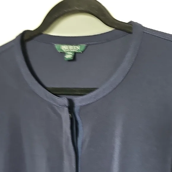 Lauren Ralph Lauren Classy Casual Navy Blue Buttoned Tunic XXL - Picture 3 of 10